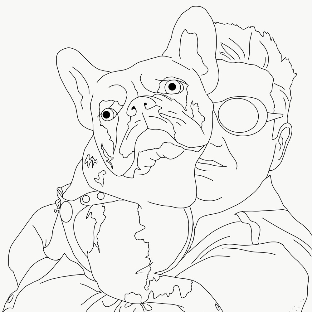 Custom Doggie Line Drawing